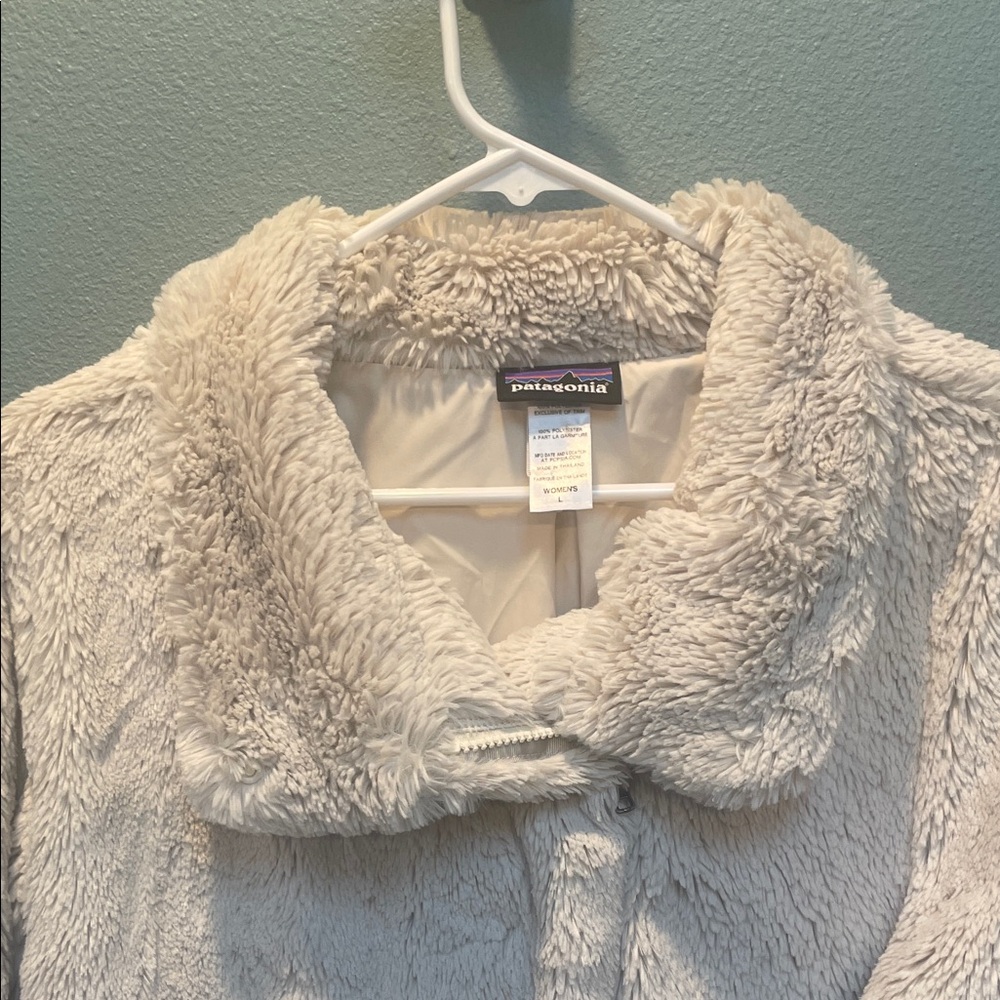 Patagonia High-Pile Fleece Jacket – Women’s Cream Full-Zip Coat – Women’s XL - Picture 4 of 6
